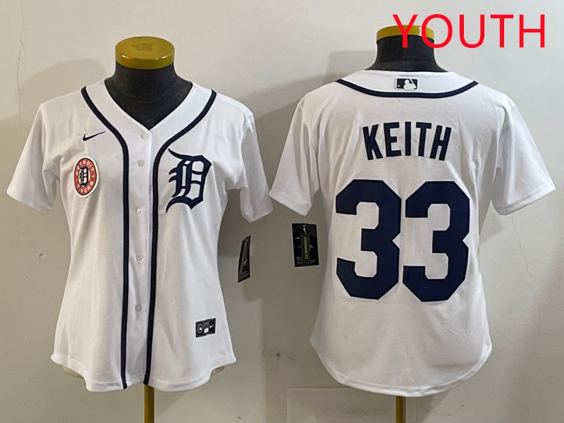 Youth Detroit Tigers 33 Keith White Game 2025 Nike MLB Jersey style 3